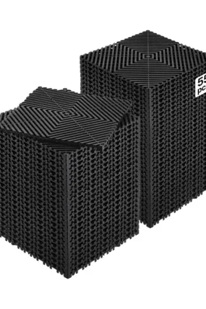 VEVOR Tapis de drainage emboîtable, 310x310 mm, dalles de sol de drainage modulaire emboîtable, 55 pcs, coussin de sol à épisser en PP antidérapant noir, tapis de douche, pour garage, jardin, cuisine Nouvelle Collection