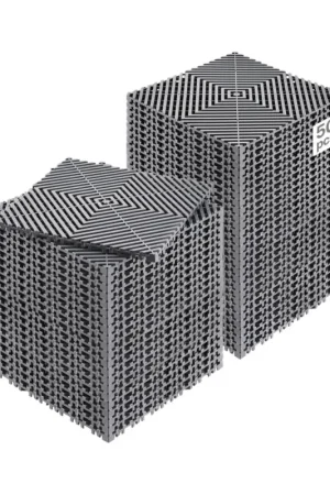 Promotion Saisonnière VEVOR Tapis de drainage emboîtable, 310x310 mm, dalles de sol de drainage modulaire emboîtable, 50 pcs, coussin de sol à épisser en PP antidérapant gris, tapis de douche, pour garage, jardin, cuisine