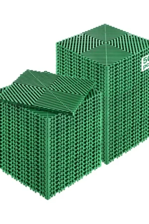 Prix Réduit VEVOR Tapis de drainage emboîtable, 310x310 mm, dalles de sol de drainage modulaire emboîtable, 50 pcs, coussin de sol à épisser en PP antidérapant vert, tapis de douche, pour garage, jardin, cuisine