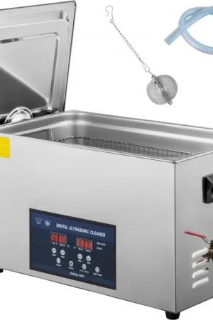 VEVOR Nettoyeur à Ultrasons Double Fréquence 30 L,Professionnel Nettoyeur à Ultrasons 220 V avec Chauffage, Nettoyeur Ultrasons en Acier Inoxydable pour Pièces Bijoux Carte de Circuit 28 / 40 kHz Quantité Limitée