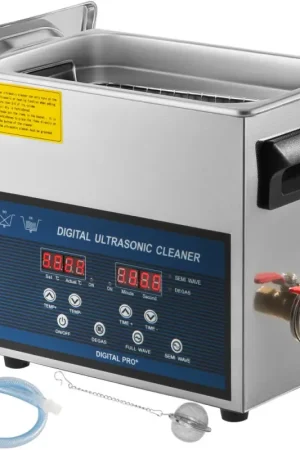 VEVOR Nettoyeur à Ultrasons 6 L Nettoyeur à Ultrasons Professionnel à Double Fréquence 28/40 kHz Appareil de Nettoyage Ultrasonique avec Cuve en Acier Inoxydable pour Bijoux Lunettes Montre Dentier Remise