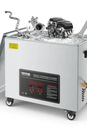Offre Exclusive VEVOR Nettoyeur à Ultrasons 50 L, Appareil de Nettoyage par Ultrasons 840 W 40 kHz, avec Panier de Nettoyage et Affichage Numérique, en Inox, avec Roues, pour Pièces Industrielles et Carburateurs