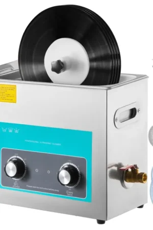 Offres VEVOR Nettoyeur à Ultrasons pour Disque Vinyle Nettoyeur Ultrasonique Professionnel 6L 4 Disques à La Fois Machine à Ultrason Bac Inox Chauffage Commande par Bouton Nettoyage Profonde Bijoux Prothèse Dernière Chance