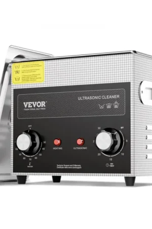 VEVOR Nettoyeur à Ultrasons Numérique 3 L, Bac Ultrasons avec Minuterie, Chauffage et Panier, Appareil de Nettoyage Ultrasonique Professionnel 120 W, pour Bijoux Lunettes Montres, Labo Clinique Livraison Express
