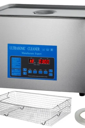 Commande En Gros VEVOR Nettoyeur à Ultrasons 22 L, Bac Ultrasons à Double Fréquence, Appareil de Nettoyage Ultrasonique en Acier Inoxydable, avec Chauffage et Minuterie, pour Bijoux Lunettes Montres, Clinique Labo