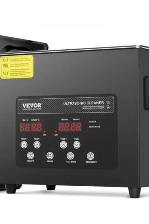 VEVOR Nettoyeur à Ultrasons Numérique 3 L, Machine de Nettoyage à Ultrasons 120 W, avec Mode Doux et Dégazage Amélioré, avec Chauffage et Minuterie pour Prothèse Dentaire, Bijoux, Outils, Noir Vente Flash