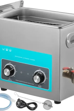 VEVOR Nettoyeur à Ultrasons avec Minuterie de Chauffage 6,5L Professionnel Nettoyeur à Ultrasons 220V Nettoyeur à Ultrasons en Acier Inoxydable 40 kHz Marque