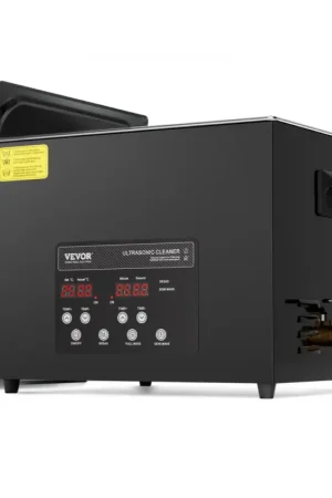 VEVOR Nettoyeur à Ultrasons Numérique 15 L, Machine de Nettoyage à Ultrasons 360 W, avec Mode Doux et Dégazage Amélioré, avec Chauffage et Minuterie pour Prothèse Dentaire, Bijoux, Outils, Noir Nouveauté