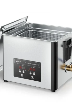 Prix Réduit VEVOR Nettoyeur à Ultrasons 15 L, Appareil de Nettoyage par Ultrasons 240 W 40 kHz, avec Panier de Nettoyage et Affichage Numérique, en Acier Inoxydable, pour Bijoux Lunettes Montres Labo Clinique