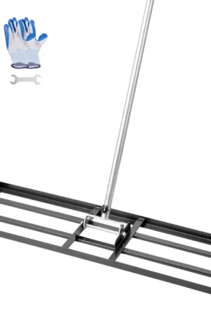 Meilleure Vente VEVOR Râteau de Nivellement de Pelouse, 914 x 254 x 2290 mm, Niveleur de Gazon, Manche 2130 mm, en Acier au Carbone Résistant à la Rouille, Outil de Nivellement pour Cour, Terrain de Golf, Jardin