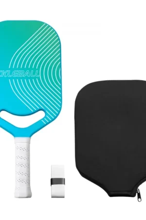 Affaire À Saisir VEVOR Raquette de pickleball avec manche aérodynamique, surface en fibre de carbone T700 et noyau en nid d'abeille, palette de pickelball pro avec puissance, contrôle et effets accrus, pour adultes