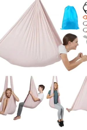 Meilleure Vente VEVOR Hamac de Yoga Aérien Capacité de Charge 136 kg, Kit Balançoire de Yoga Inversion Danse Aérienne, Hamac en Nylon Rose avec Sac de Rangement Zippé, pour Fitness Musculation Pilates Gym Maison