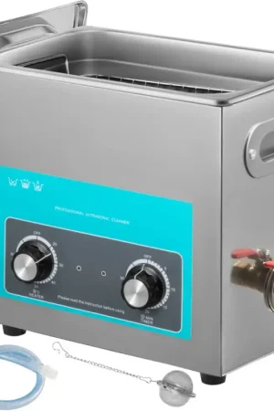 VEVOR Nettoyeur à Ultrasons Professionnel 6 L, Bac Ultrasons avec Chauffage, Minuterie et Bouton de Commande, Appareil de Nettoyage Ultrasonique en Acier Inoxydable, pour Bijoux Lunettes Montres Seulement Aujourd'hui