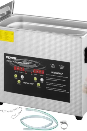 VEVOR Nettoyeur à Ultrasons Numérique 6 L, Chauffage 400 W, Ultrasons 180 W, Bac Ultrasons avec Chauffage et Minuterie, Appareil de Nettoyage Ultrasonique en Inox, pour Bijoux Lunettes Montres Meilleur Choix