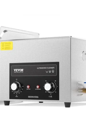 Offre Limitée VEVOR Nettoyeur à Ultrasons Numérique 15 L, Bac Ultrasons avec Minuterie, Chauffage et Panier, Appareil de Nettoyage Ultrasonique Professionnel 360 W, pour Bijoux Lunettes Montres, Labo Clinique