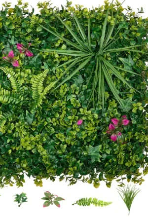 VEVOR Mur Végétal Artificiel 50,8x50,8 cm Haie Artificielle Lot de 16 Panneaux Feuillage Artificiel Brise Vue de Balcon pour Décoration, Mariage, Intérieur et Extérieur, Clôture de Jardin, Terrasse Meilleur Prix