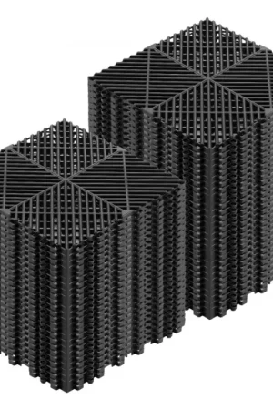 VEVOR Dalles de Sol Clipsables pour Garage, Tapis de Drainage Modulaire en PP, Lot de 55, 310x310 mm, pour Piscine, Spa, Sous-sol, Terrasse, Jardin, Balcon, Système d'Emboîtement Antidérapant, Noir Top Vente