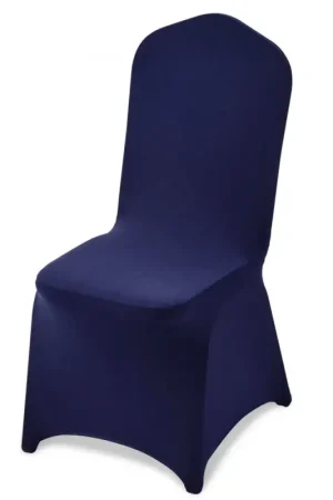 Réduction VEVOR Lot de 50 Housse de Chaise Extensible, Couverture Protecteur de Chaise en Polyester et Élasthanne, pour Mariage, Salle à Manger et Banquet, Convient aux Sièges Jusqu'à 51x45x95 cm, Bleu Marine