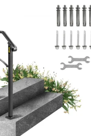 Must-Have Offres VEVOR Rampe D’escalier Arche 1-2 Marches Main-courante Garde Corps Rambarde Escalier Balustrade Décoration Antirouille Résidentiel