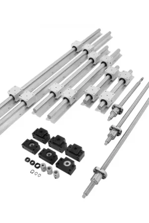 Super Prix VEVOR Miniature Rail Linéaire Guide SBR20, Rail Linéaire+3 Vis à Billes RM1605-350/650/1050 mm, Rails Linéaires SBR20 Kit pour le Routeur CNC/Rectifieuse CNC/l'Impression de Machines Industrielles